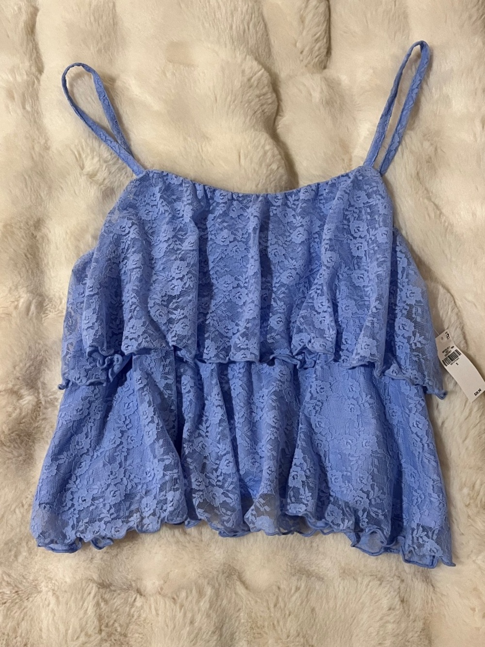 NWT Old Navy Lavender Lace Peplum Cami Top Size Small